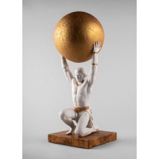 Lladro статуэтка Атлас с золотым небом в руках